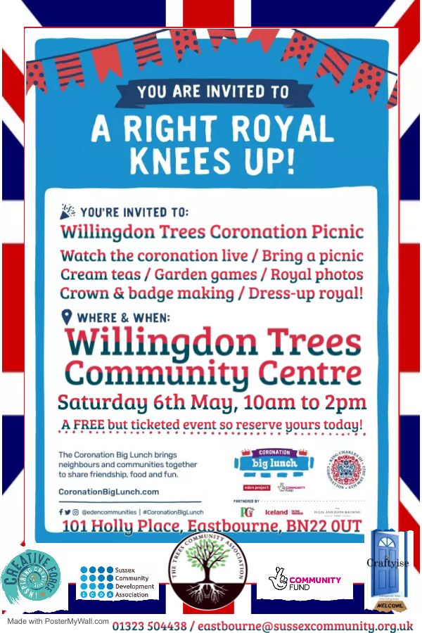 Willingdon trees coronation poster 6th may 10am to 2pm