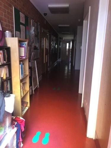 Corridor. Book Exchange.Donation Station